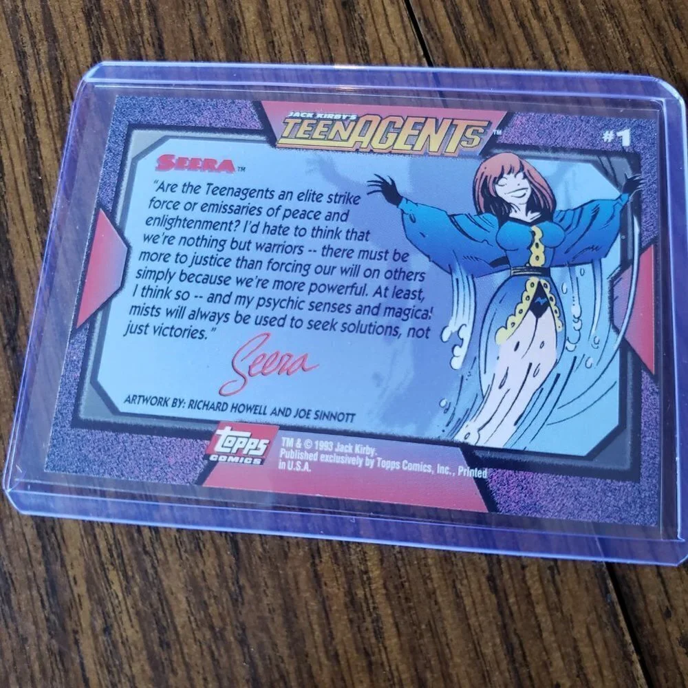 1993 Topps Comics Teen Agents Seera Jack Kirby Promo Card #1